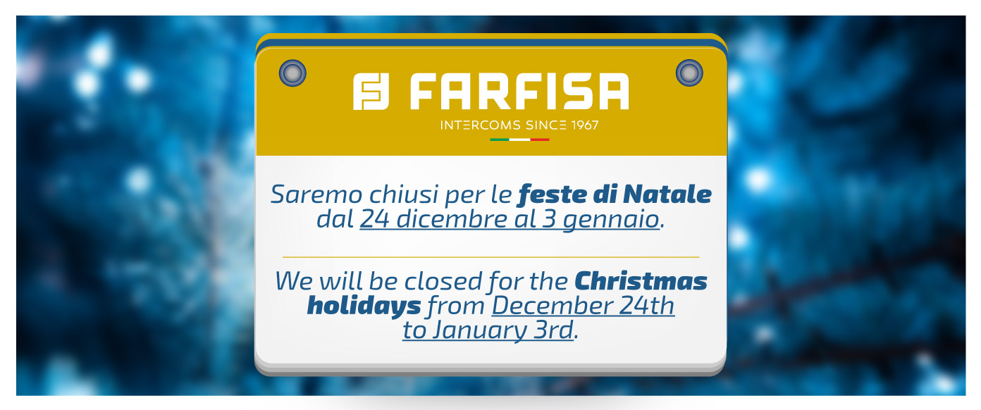Cierre de comunicaciones por vacaciones de Navidad