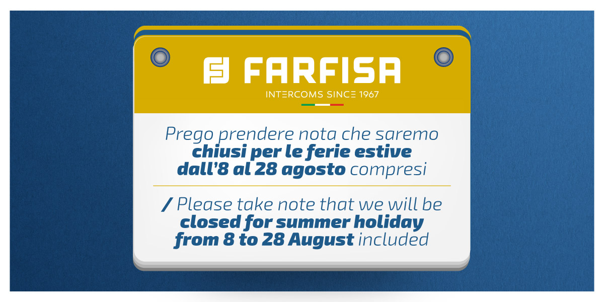 Communication about the summer closure