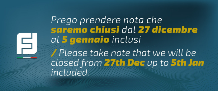 Comunicazione chiusura natalizia