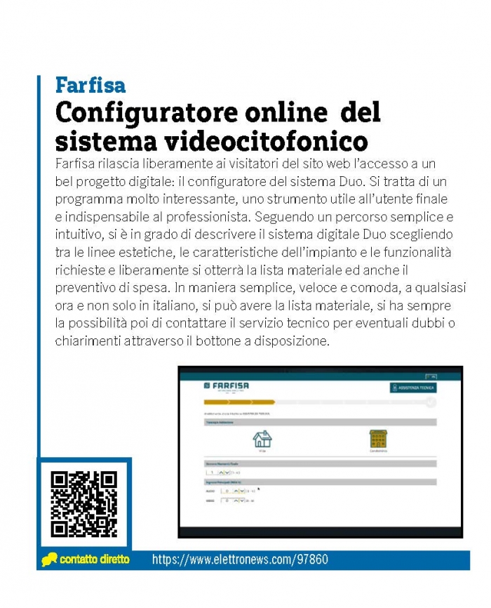 Configuratore online sistema videocitofonico