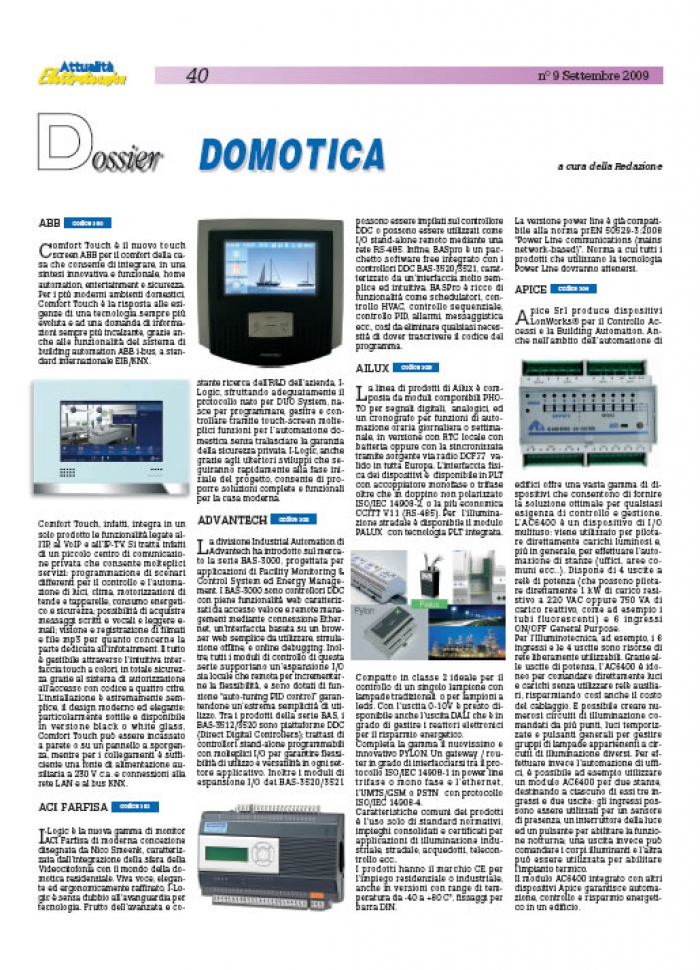 Dossier Domotica