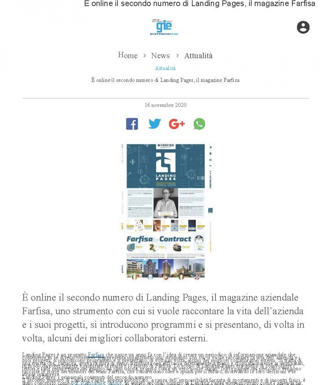 E' online il secondo numero di Landing Pages