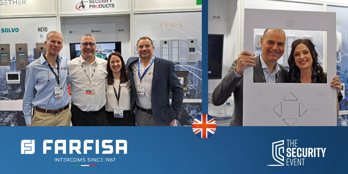 Farfisa alla fiera The Security Event, NEC Birmingham Regno Unito