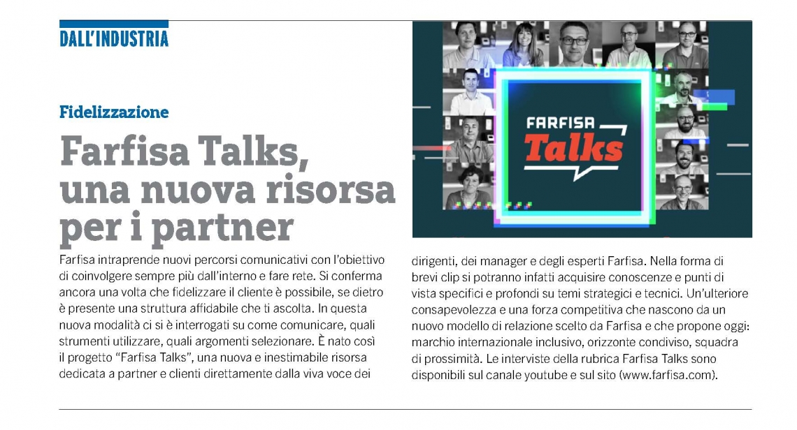 Farfisa Talks, una nuova risorsa per i partner