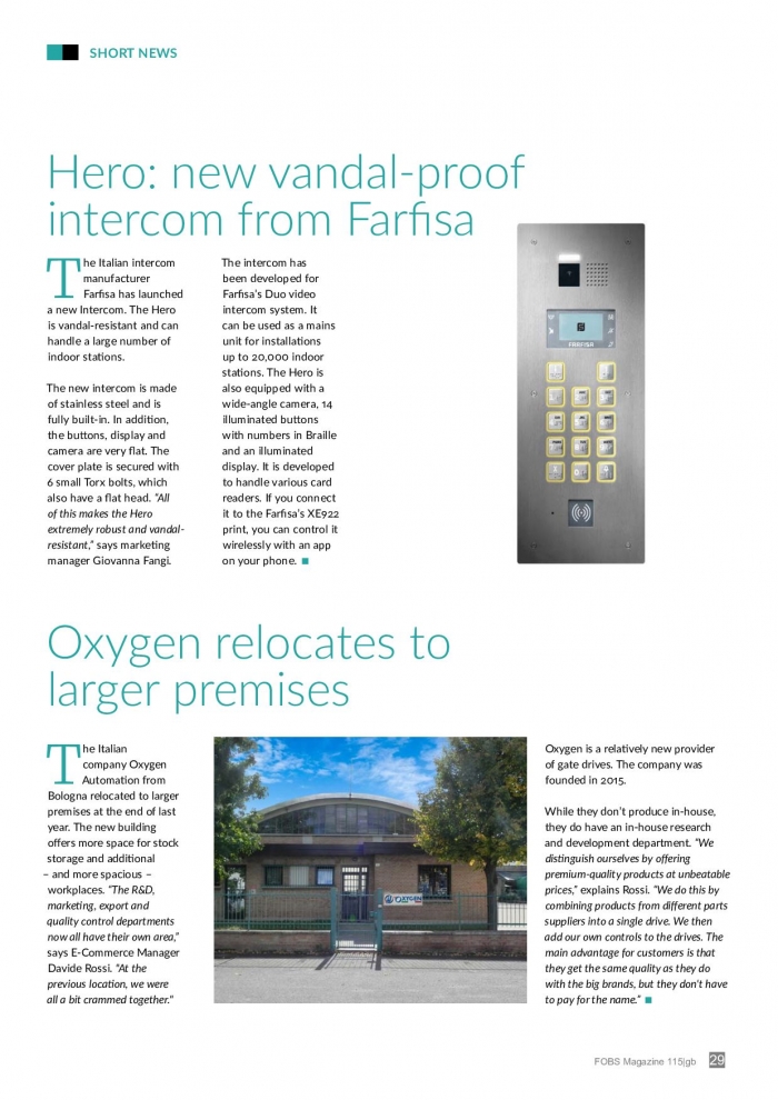 Hero: el nuevo videoportero antivandálico de Farfisa