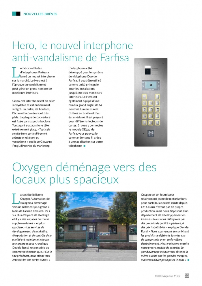 Hero: le neuveau interphone anti vandalisme de Farfisa