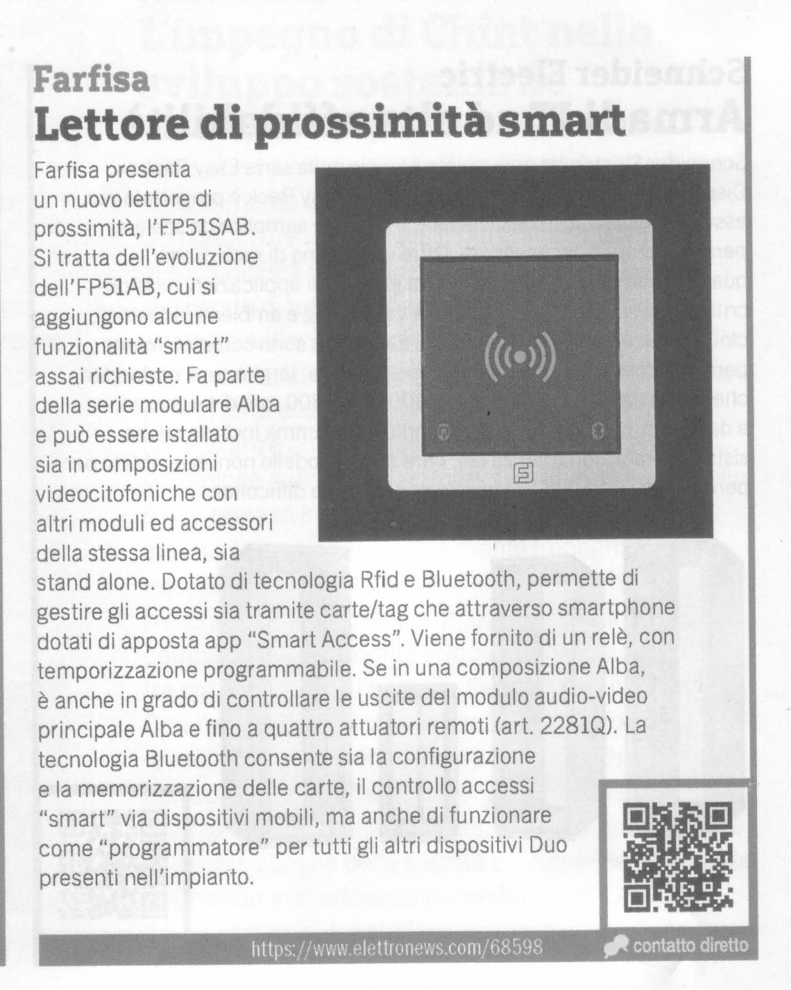 Lettore di prossimità smart