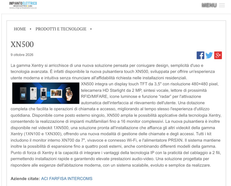 Nuova pulsantiera touch su Xentry