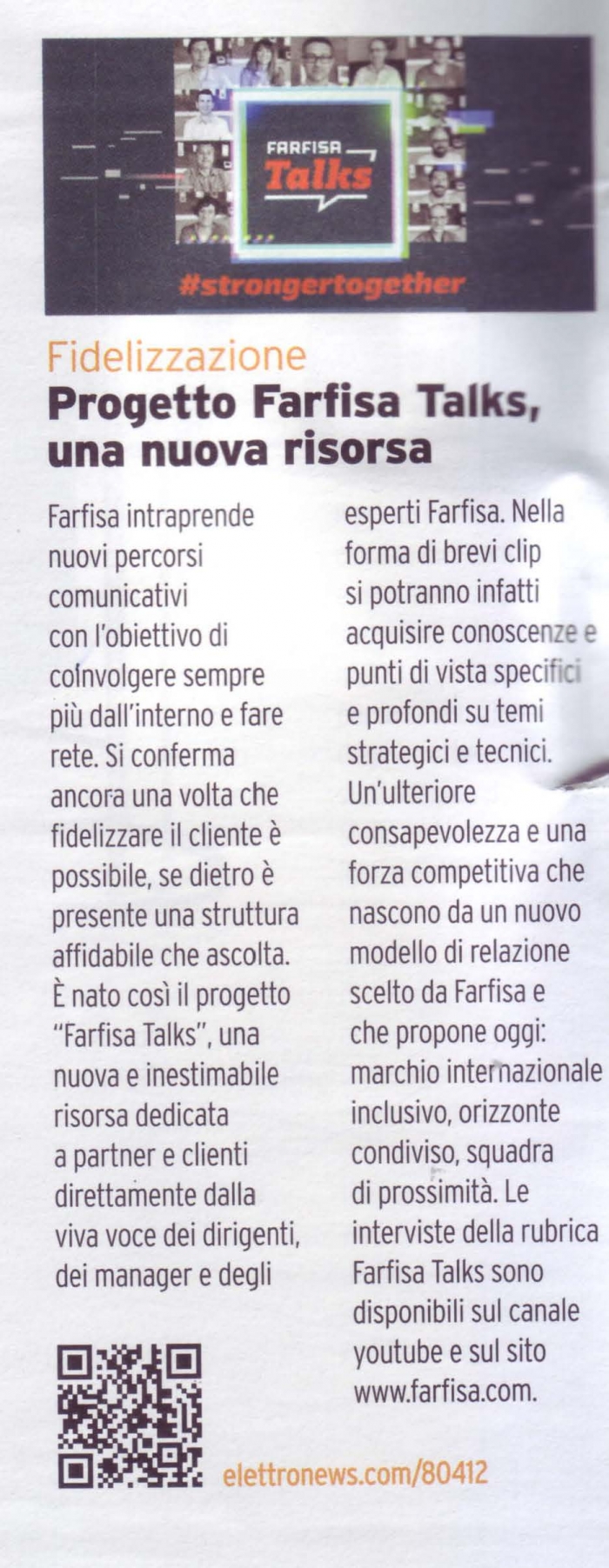 Progetto Farfisa Talks, una nuova risorsa