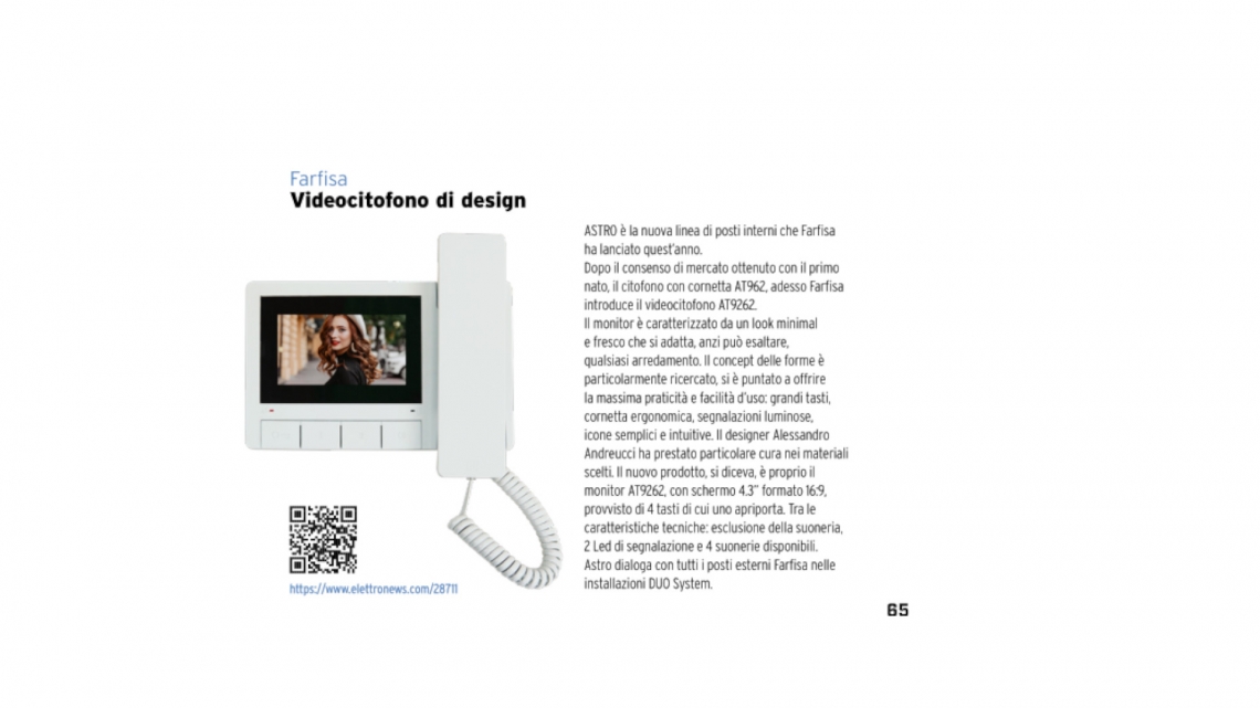 Videocitofono di design